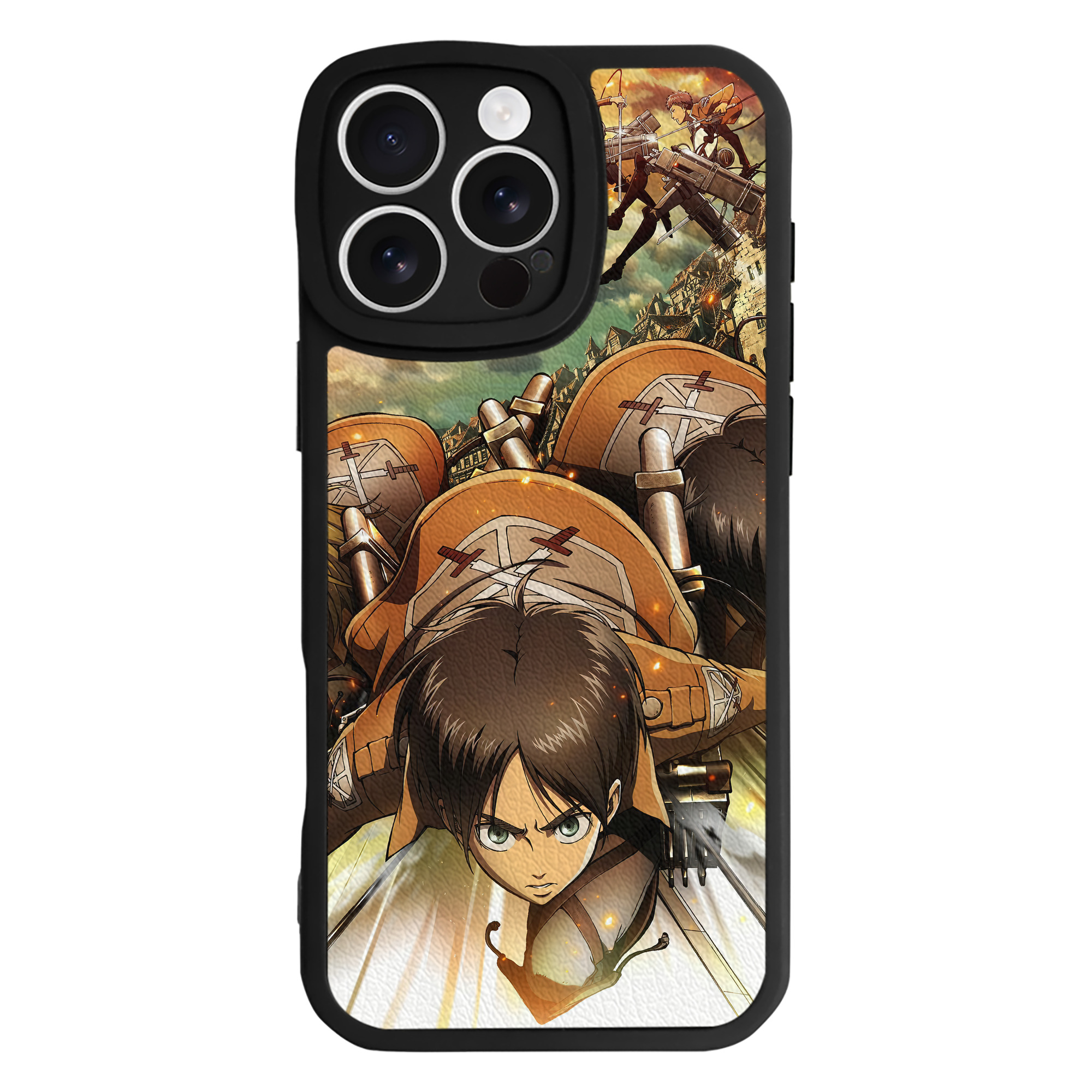 （画像用） 進撃の巨人 Attack on Titan 【iPhone 16シリーズ対応】シリコンスマホケース（レザー調） 材質：シリコン